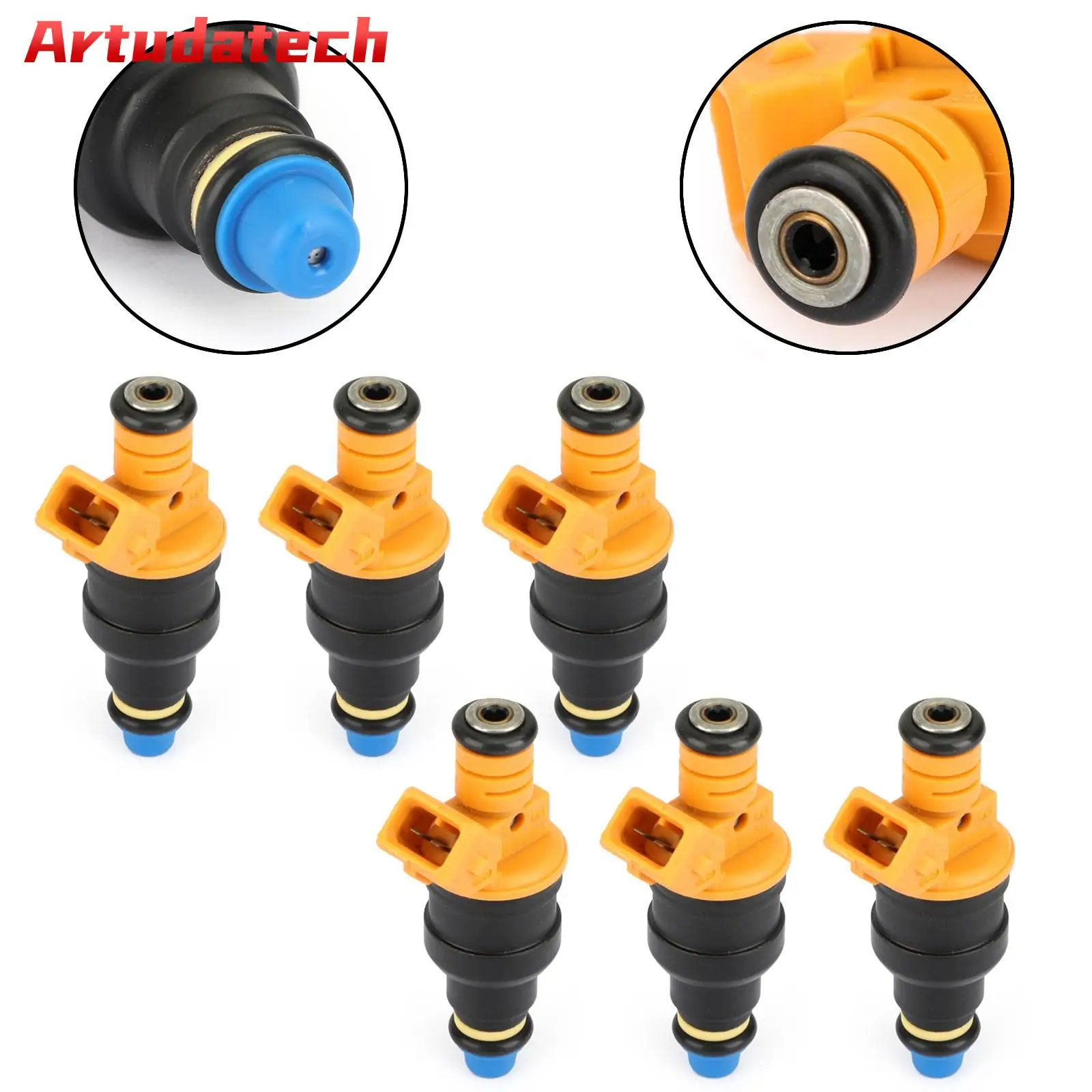 

6 PCS Fuel Injector 0280150714 Connectors Fit For BMW 535 635CSI 735 L6 L7