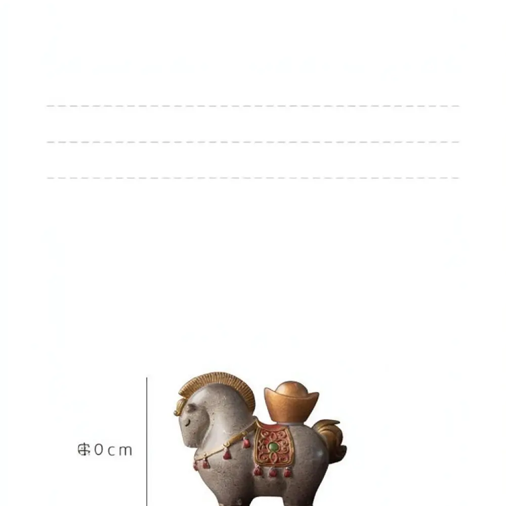Auspicious Tang Horse Figurine Color Changing Tea Pet Ornament Resin Craft Chinese Wealth Fortune Tea Tray Decoration