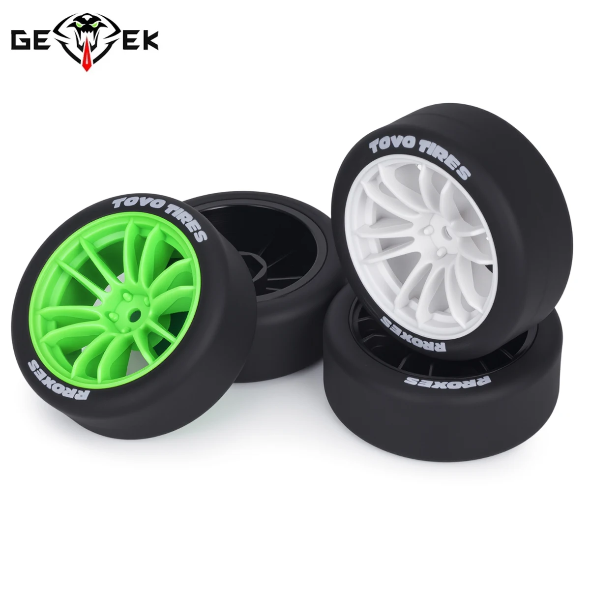 4Pcs Hard Drift Tires Wheel Tyre Hub 12mm Hex for 1/10 RC Drift Car On Road Car Tamiya TT01 TT02 XV01 PTG-2 Kyosho HPI HSP Parts