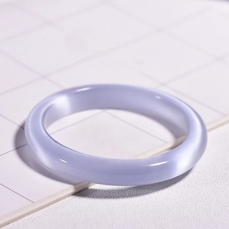 

Korean Version Fine Silver Gray Opal Bracelet New Fashion Flat Round Bracelet Jewelry Women