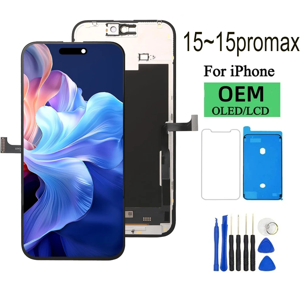 incell dla Iphone 15 Pro 15 Plus wyświetlacz LCD ekran dotykowy Digitizer zgromadzenie dla Iphone 15 15 Pro Max wymiana ekranu LCD