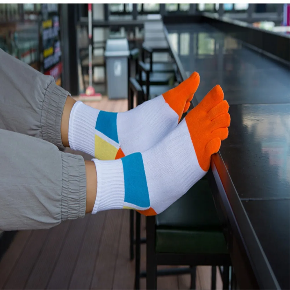 

Модные дышащие спортивные носки из органического хлопка с раздельными пальцами, размеры EU 38-44, носки-таби, носки с пятью пальцами, носки для повседневной носки, носки с разделенными пальцами