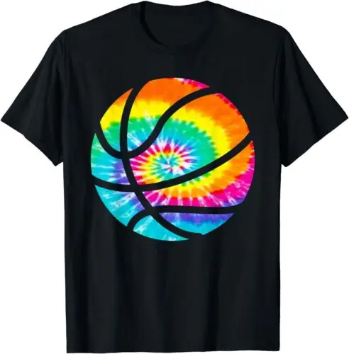 Basketball Tie Dye Shirt - Rainbow Trippy Hippie Tee Shirt T-Shirt