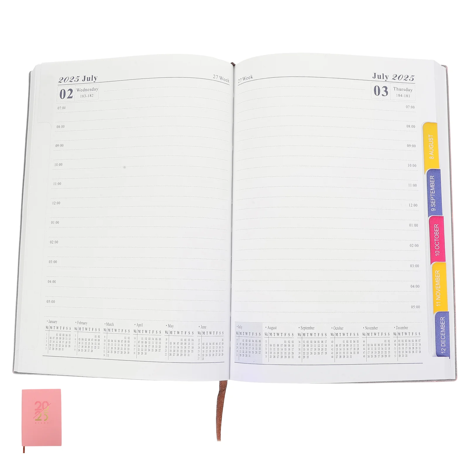 

2025 Schedule Portable Planner Book Daily Notebook Date The A5 Monthly Calendar Academic