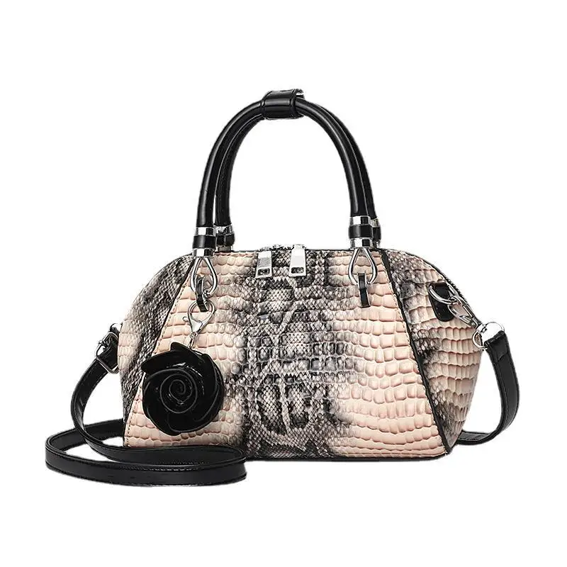 New Snake Skin Pattern Simple Cross Shoulder Large Capacity Fashion PU Women\'s Bag luxury mini bag