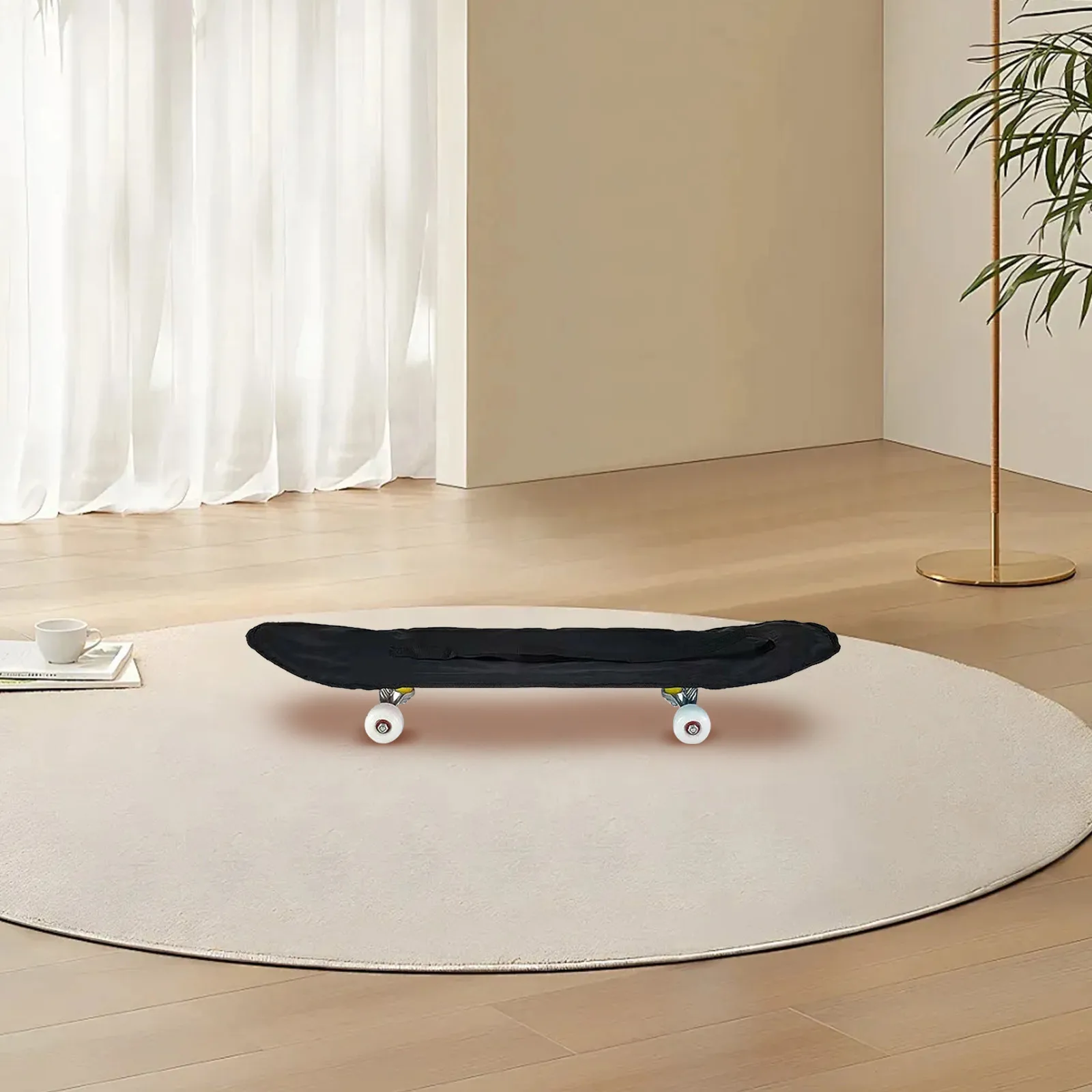 4 قطعة حقيبة لوح التزلج 80 سنتيمتر مقاوم للماء على ظهره الكتف الأشرطة اليومية الرياضة في الهواء الطلق الأسود المحمولة خفيفة الوزن حقيبة التزلج #3