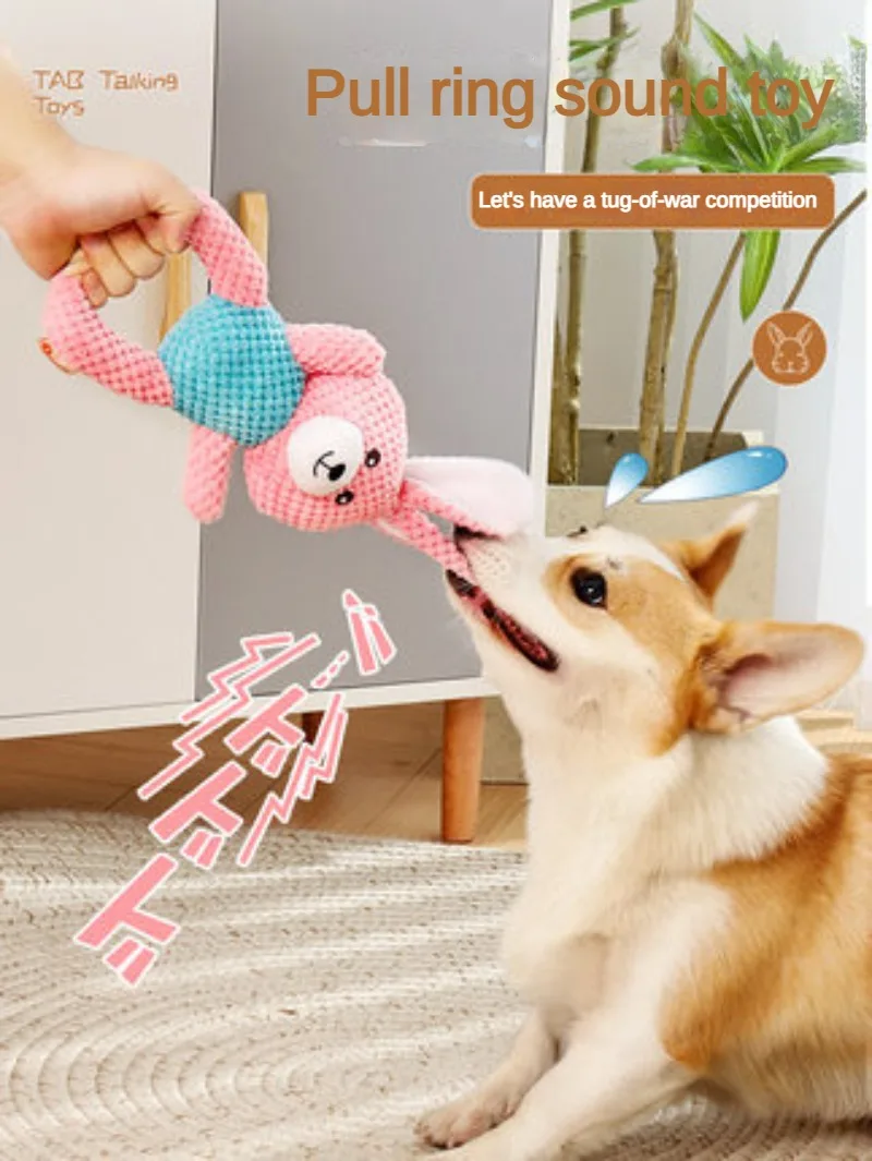 Soft Plush Squeaky Dog Toys Cartoon Pets dog Toy Outdoor Play Interactive Small