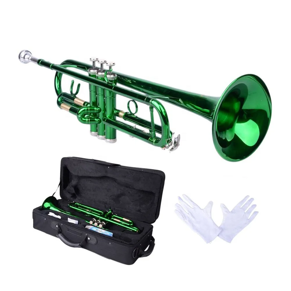 OEM BB Green Trompeta JYTR401GR Trumpet With Brass Body