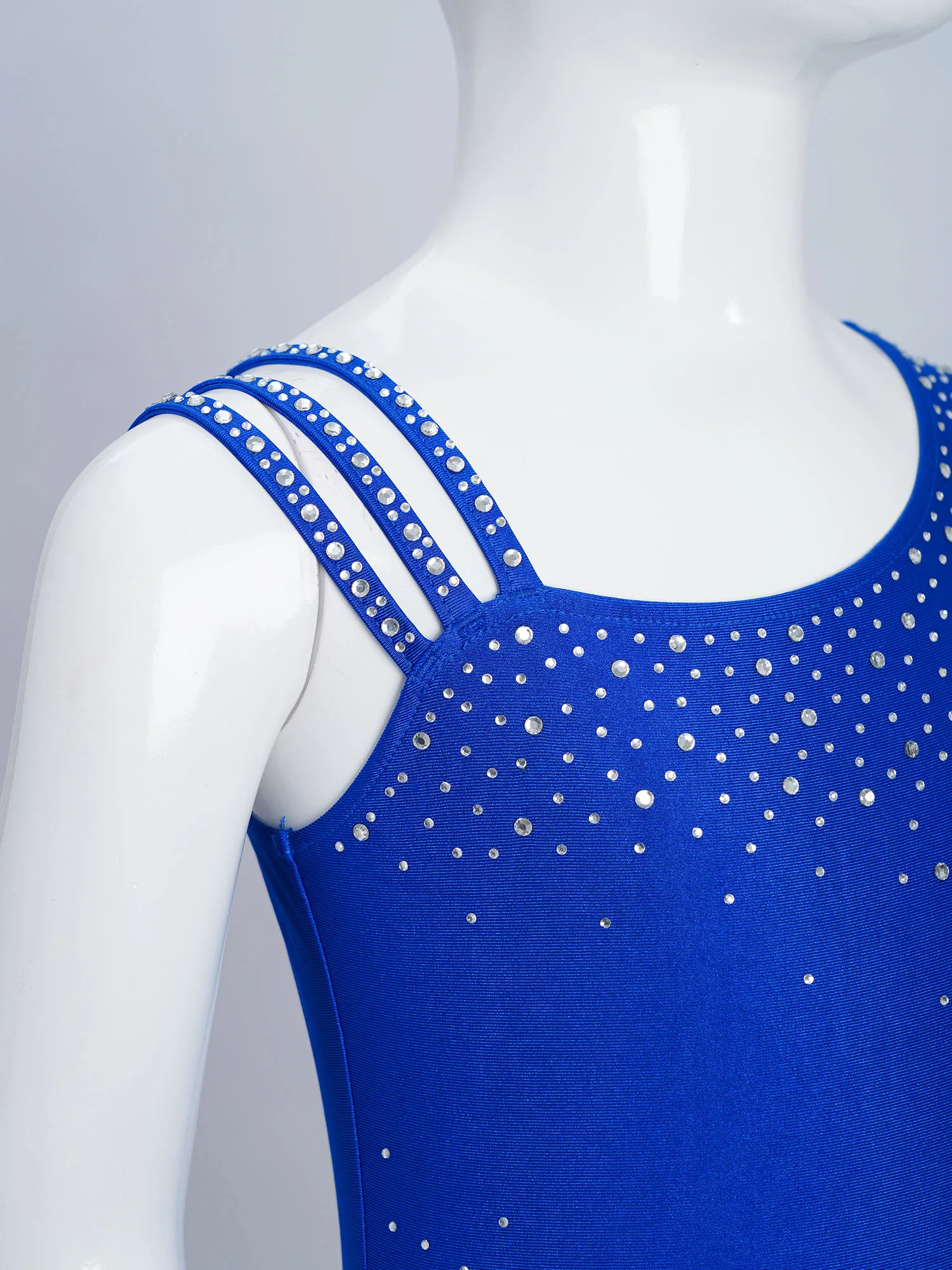 

Детский гимнастический купальник для девочек с блестящими стразами и бахромой для фигурного катания, латиноамериканских танцев (ча-ча-ча, самба, румба), балета и акробатики