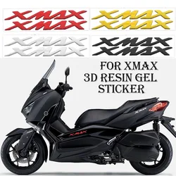 For YAMAHA XMAX 300 125 250 400 Motor Cycle 3D Resin Gel Logo Emblem Stickers Motorcycle Fender Body Side Decal Accessories