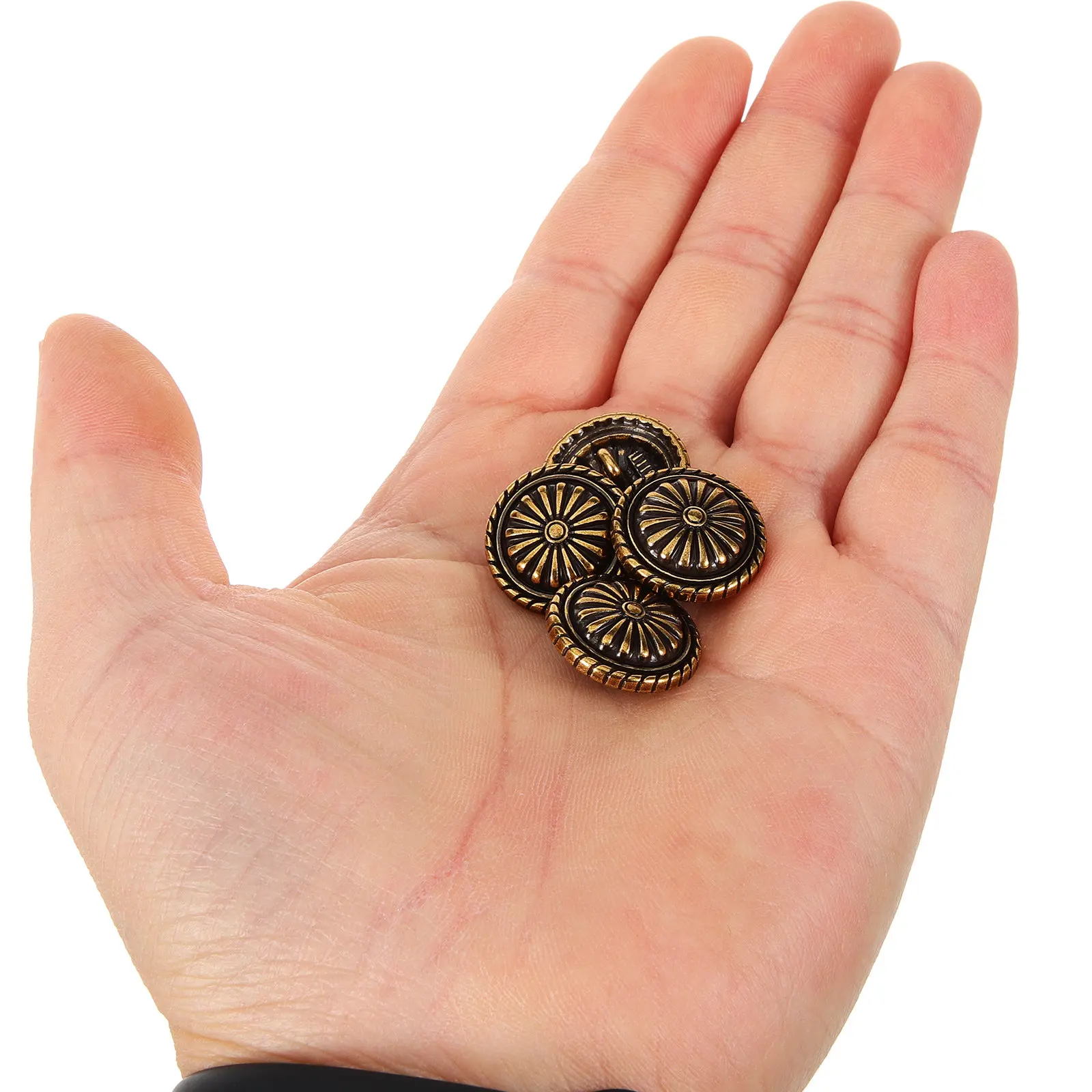 10Pcs Fine Workmanship Vintage Alloy Buttons No Burrs for Suit Coat Sweater Overcoat Shirt Dress Sewing Craft DIY Decoration
