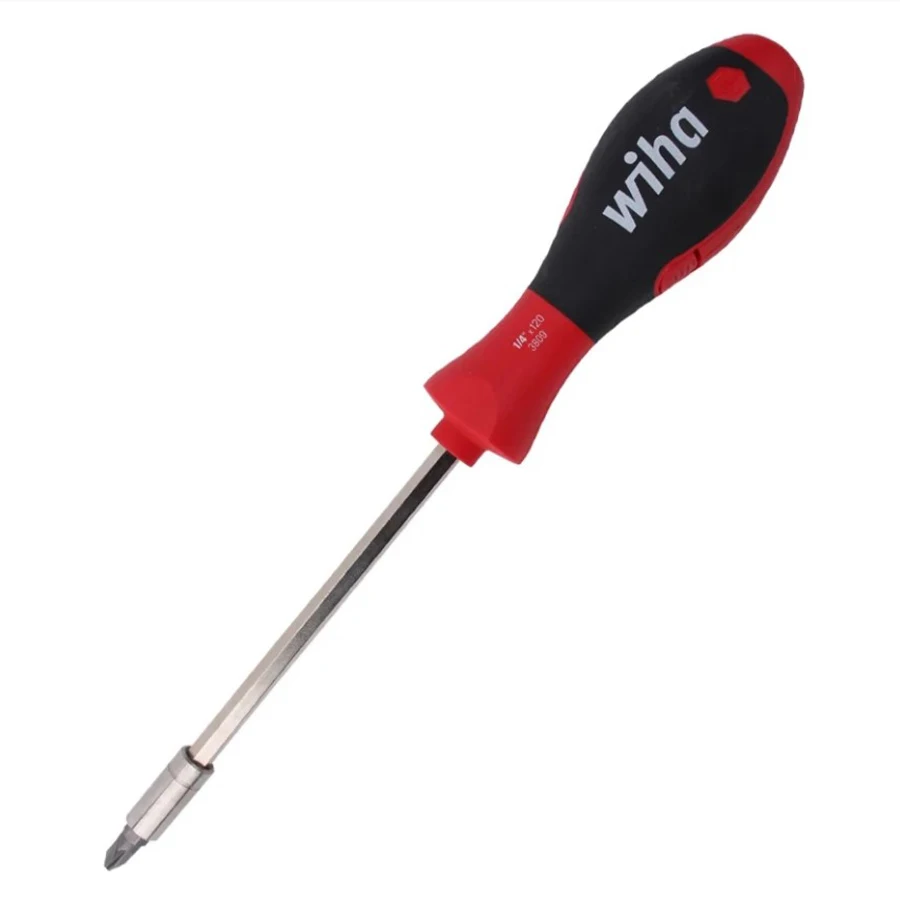 WIHA 32901 Screwdriver Set with 8 Bits SL/PH/PZ/TORX Magnetic Screwdriver Multifunctional Screwdriver Repair Hand Tools