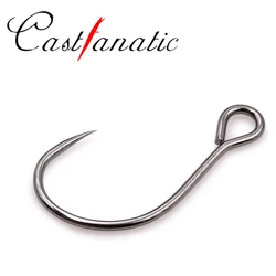 Castfanatic Stronger Sharp Big Eye Hook Barbless Barbed Fishing Lure Replacement Hook For Minnow Crankbait Stickbait Wobblers