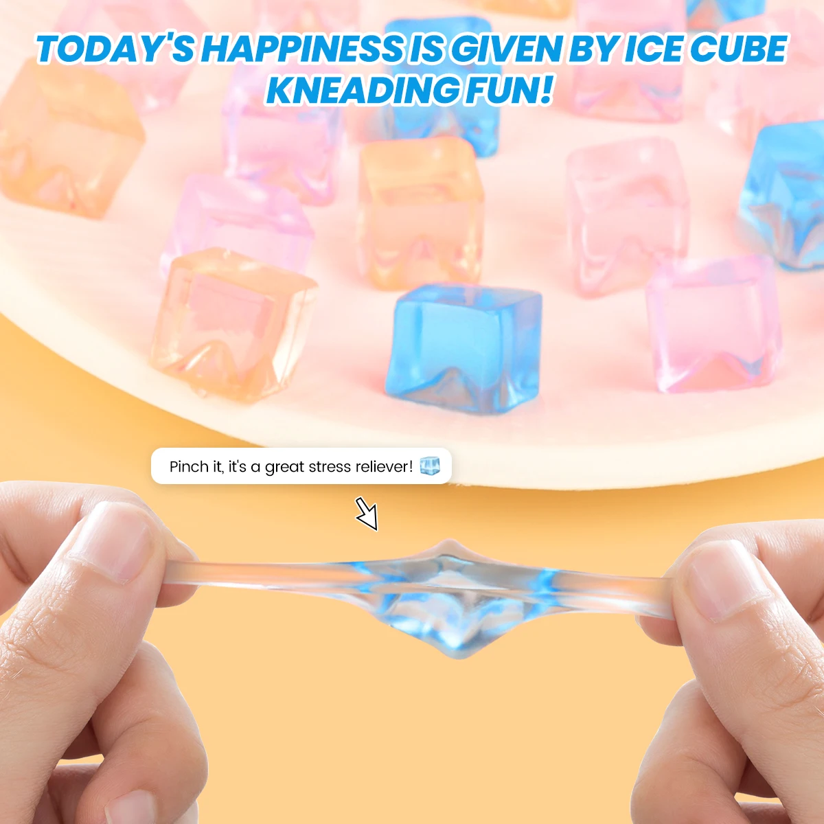 Cubes sensoriels anti-Stress pour adultes/adolescents, TDAH, jouets à presser l'anxiété Squishy, cadeaux de fête, couleurs aléatoires, 25 pièces