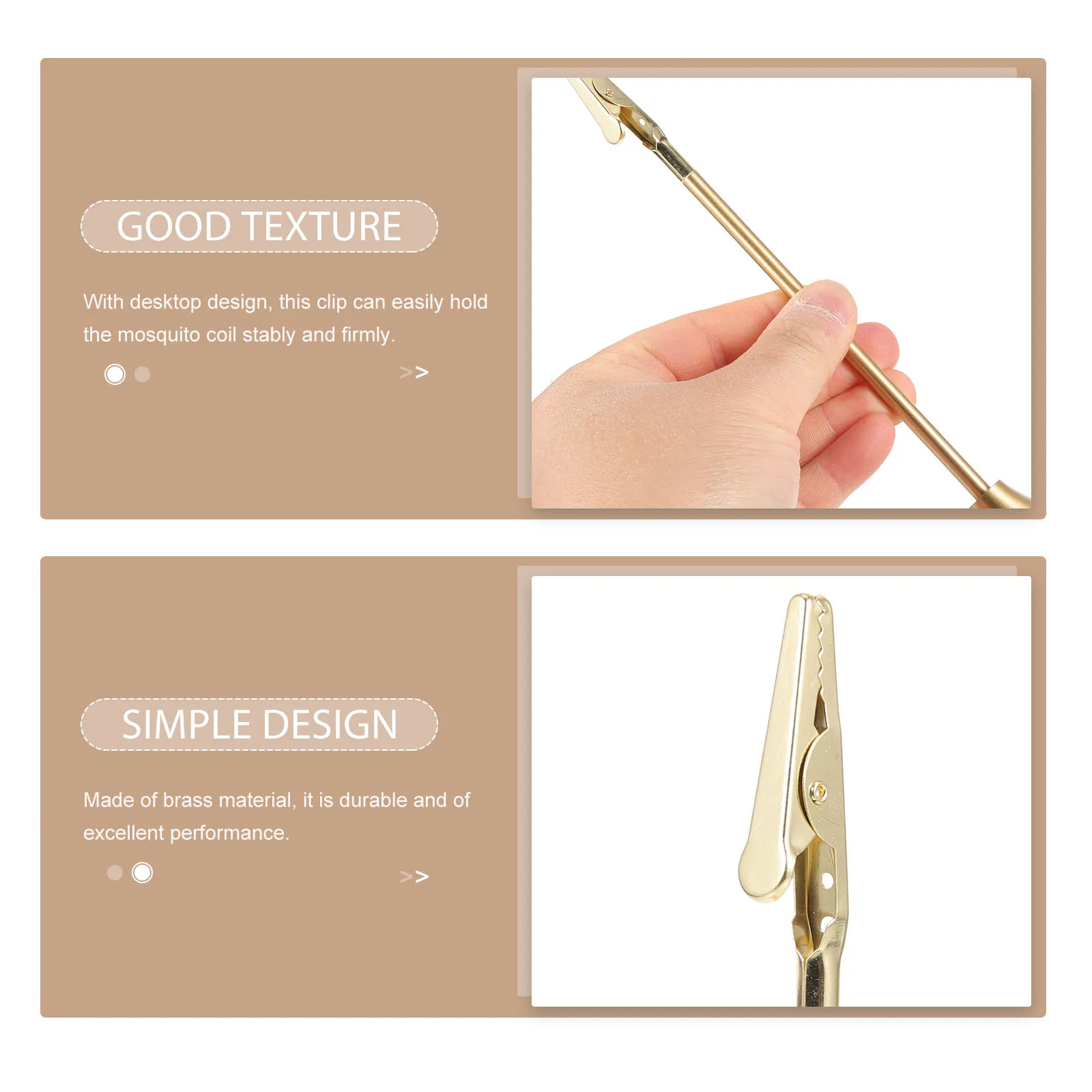 

Brass Coil Incense Clip Alligator Clip Desktop Holder Stable Rack Nordic Style Household Incense Holder