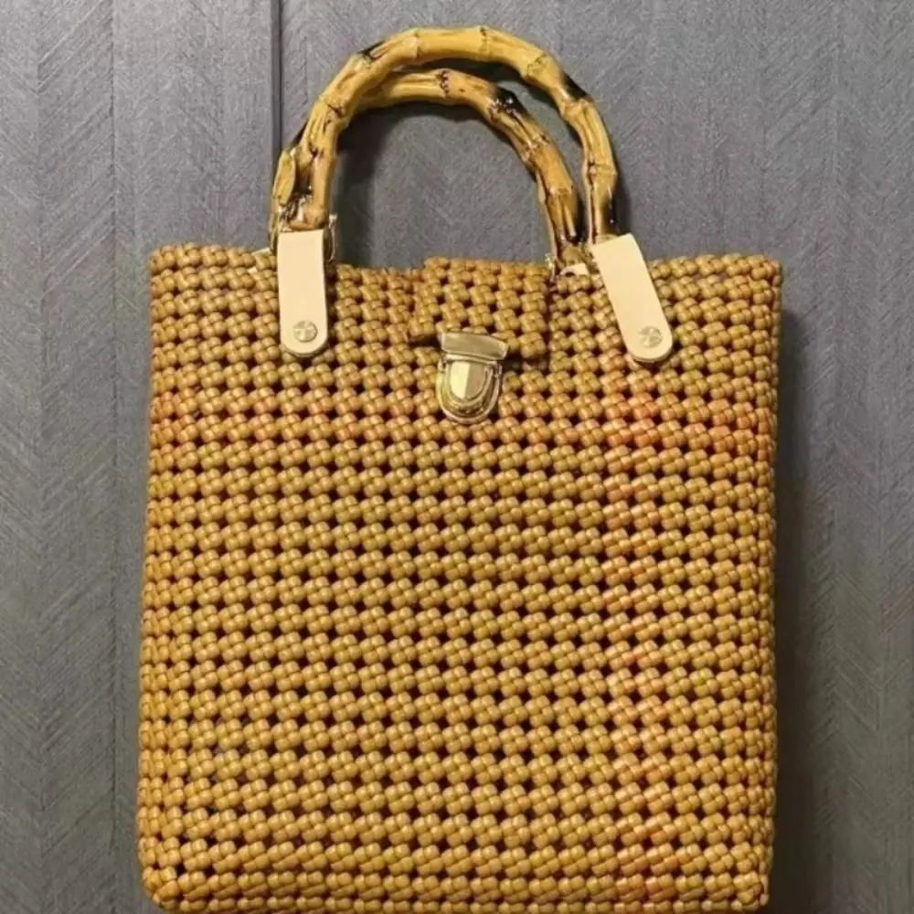 DIY Curved Bamboo Handbag Handle Plastic Retro Bag Handle Handles Handheld