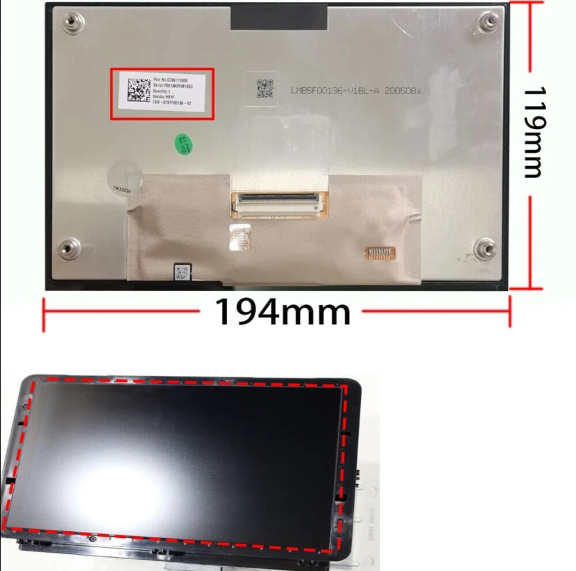 Replacement LCD Display Touch screen For Radio navigation 2020 - 2022 HYUNDAI PALISADE 96160S8710 96160S8700