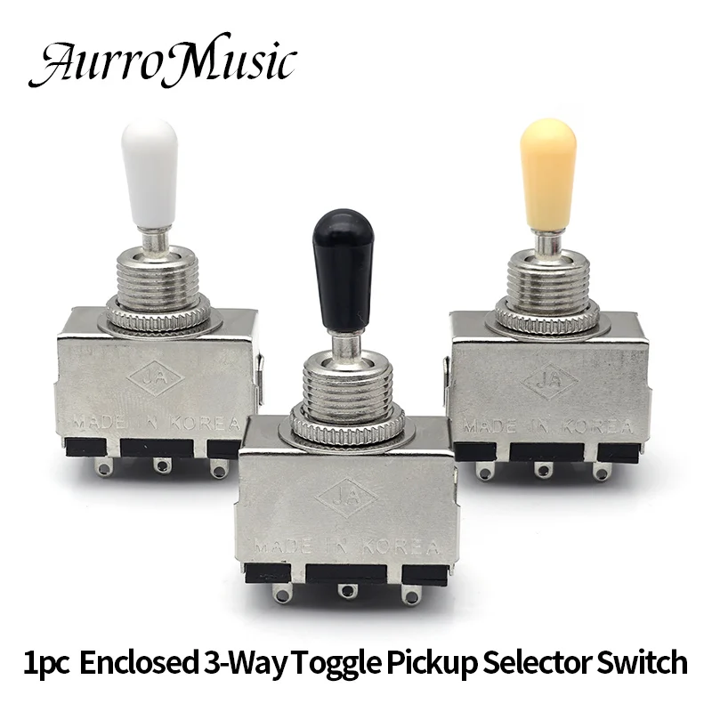 Electric Guitar Square Enclosed Pickup Selector Switch 3-Way Toggle Switch Multi-Color Switch Tips Available