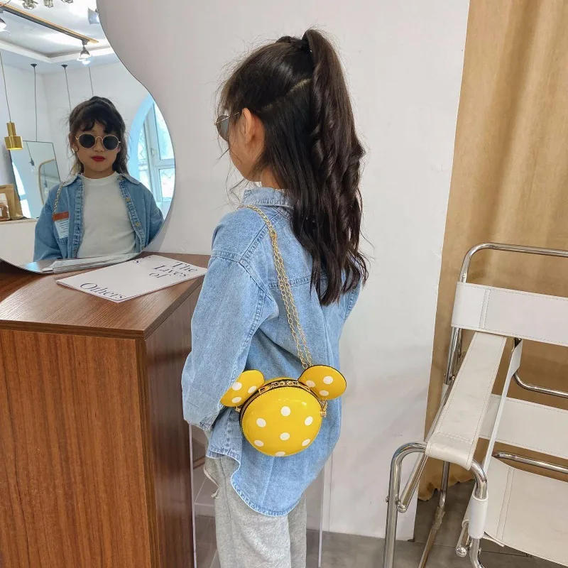 Cartoon cute Mickey fashionable Korean version children's new creative printing lightweight portable shoulder crossbody bag