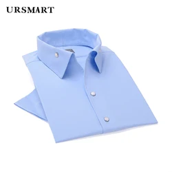 2024 new Men's short sleeve shirt with Italian collar slim-fit fashion men's summer shirt