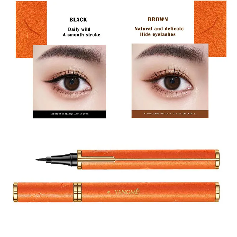 YANGMEI Black Brown Liquid Eyeliner Pen Waterproof Long-lasting Smooth Eyeliner Sweat-proof Not Easy To Smudge Eyeliner Cosmetic