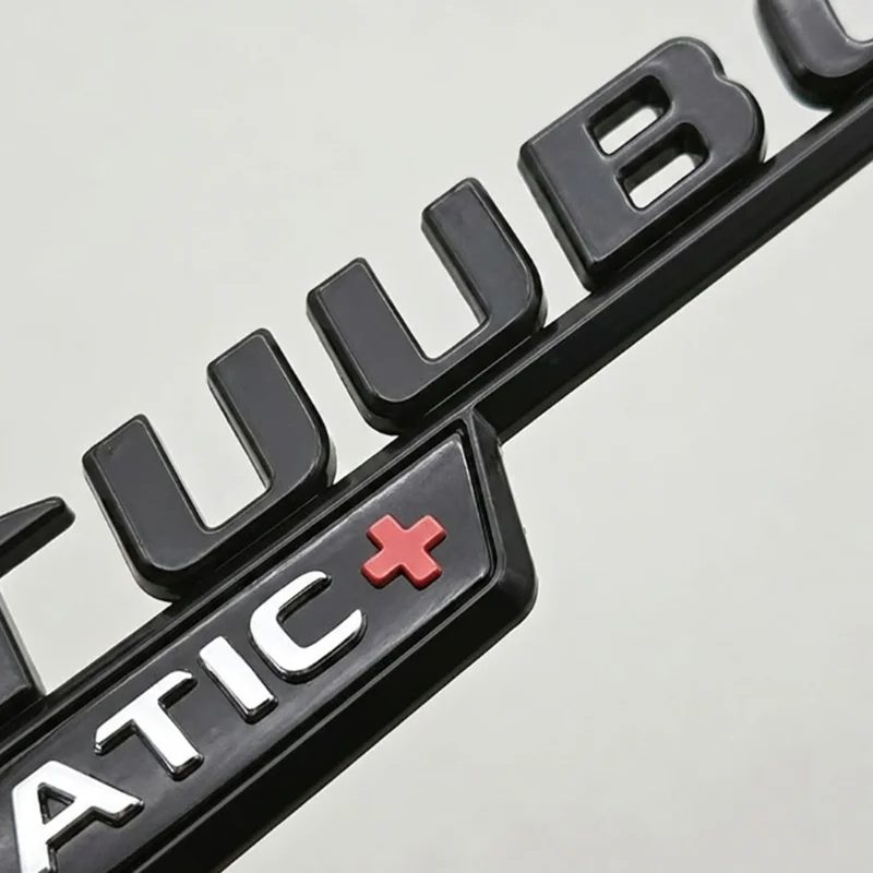 2Pcs Car Logo TURBO 4MATIC Emblem for Mercedes Benz W213 W205 W177 W167 A45S E63S GLE53 Fender Badge Sticker Car Accessories