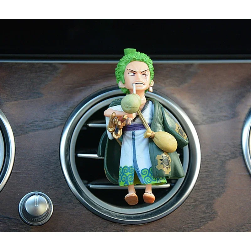 Anime One Piece Auto Air Outlet Duft Dekoration Luffy Zoro Ace Chopper Action Figur Figur Modell Ornamen Auto Aromatherapie