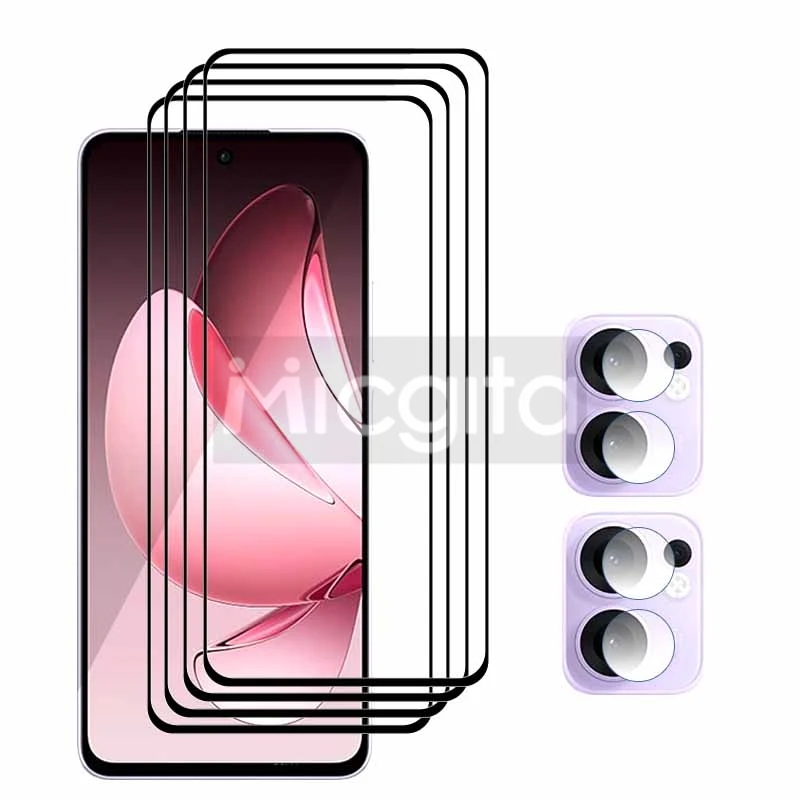 Full glue Tempered glass For OPPO Reno13 F Reno13F 5G Screen protector 9H Anti-Scratch and soft fiber camera film