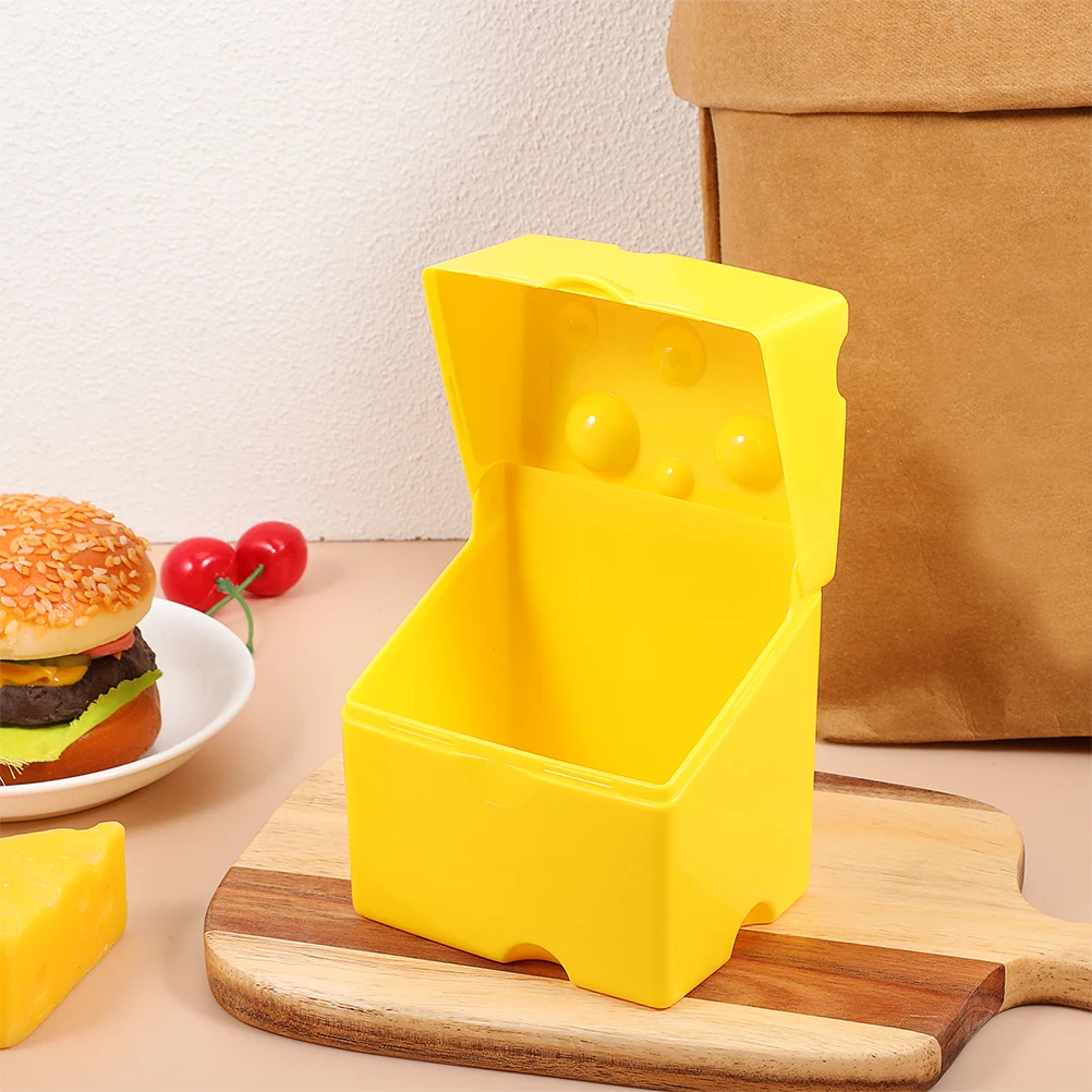 

2pcs 2 Cheese Slices Storage Boxes Airtight Containers for Fridge Reusable Preservation Kitchen Organization