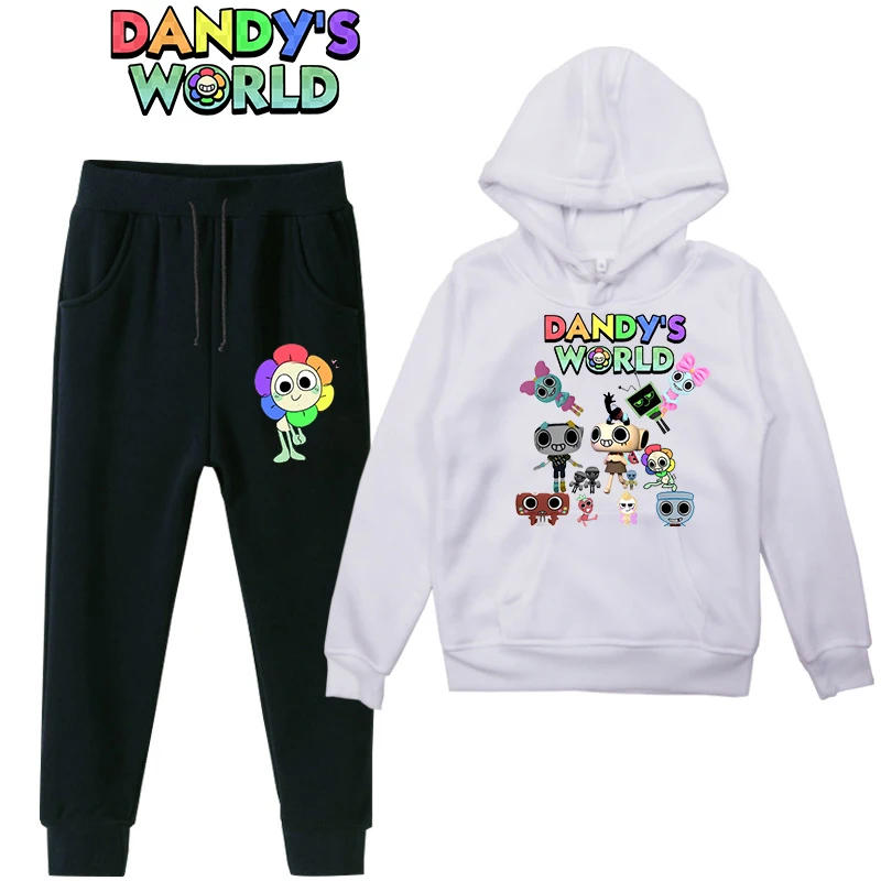 Girls' 2pcs Hoodie & Sweatpants Set Dandys World Hoodies Children's Fashion Long Sleeve Hoodie Suit Girls Casual Sweatshirts