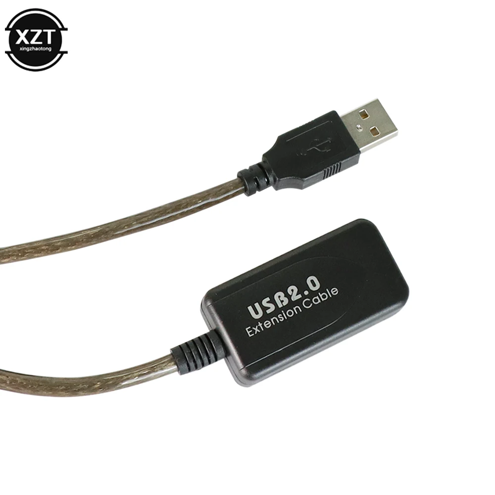 High Speed Active USB 2.0 Active Repeater, cabo de extensão macho para fêmea, cabo, adaptador de dados, 5m