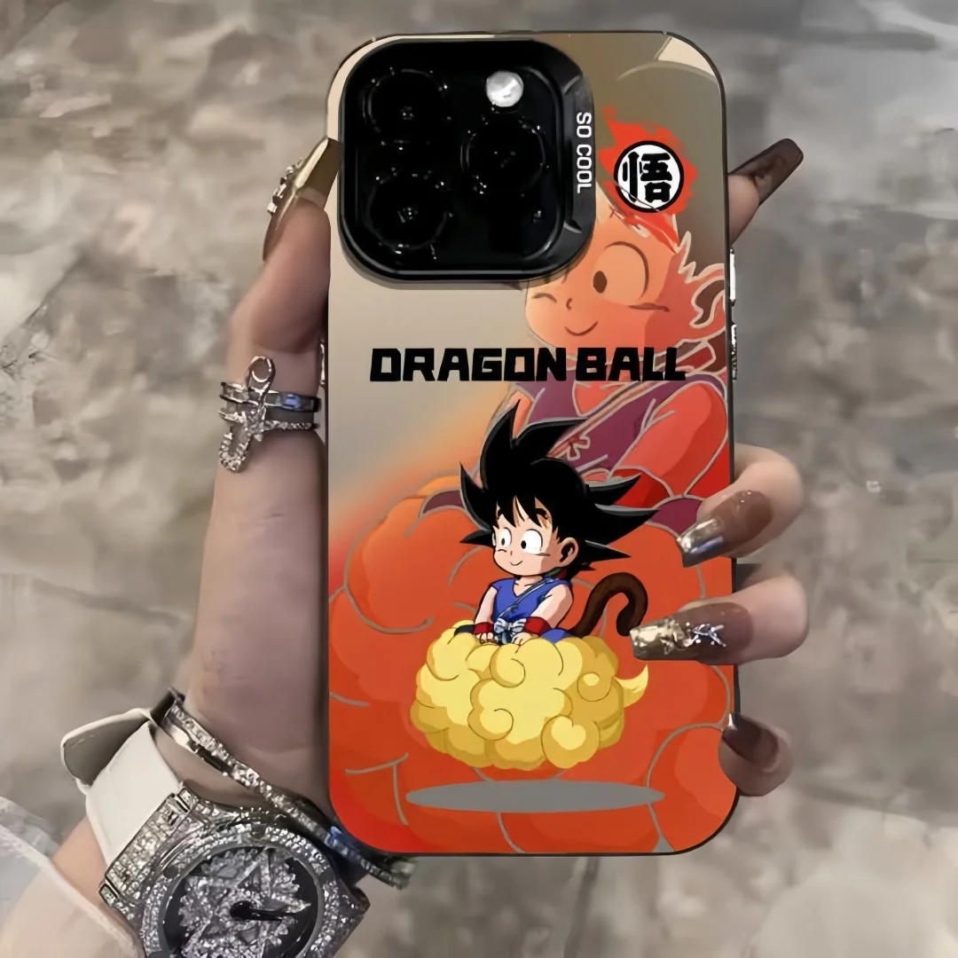 Dragon Ball Son Goku Somersault nube funda de teléfono para iPhone 16 15 14 Plus 13 12 11 Pro Max X XS XR DRAGON BALL contraportada