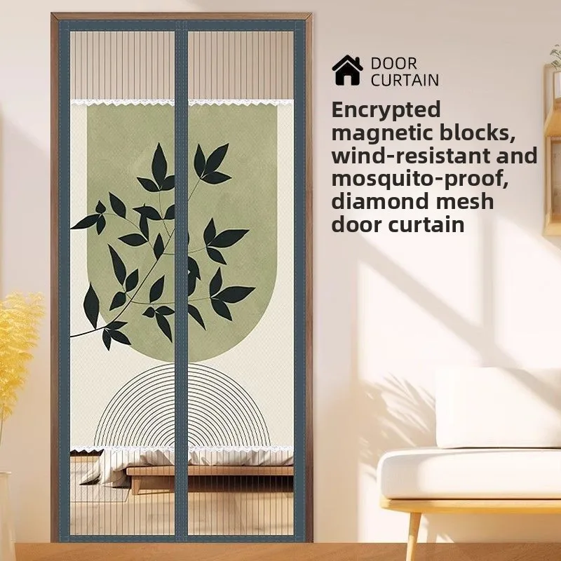 2026Summer mosquito-proof door curtain, room partition curtain, bedroom curtain with magnetic adhesive tape, privacy protection