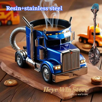 Funny Truck Coffee Cup Mug Handcrafted Durable Semi-trailer Shaped Ceramic Decorations for Men Women Truck Driver Gifts
