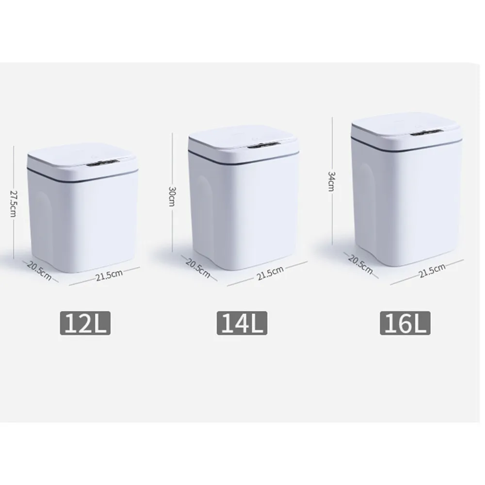 24L Smart Trash Can Multi-function Automatic Sensor Dustbin Electric Intelligent Waste Bin for Kitchen Bathroom Bedroom Garbage