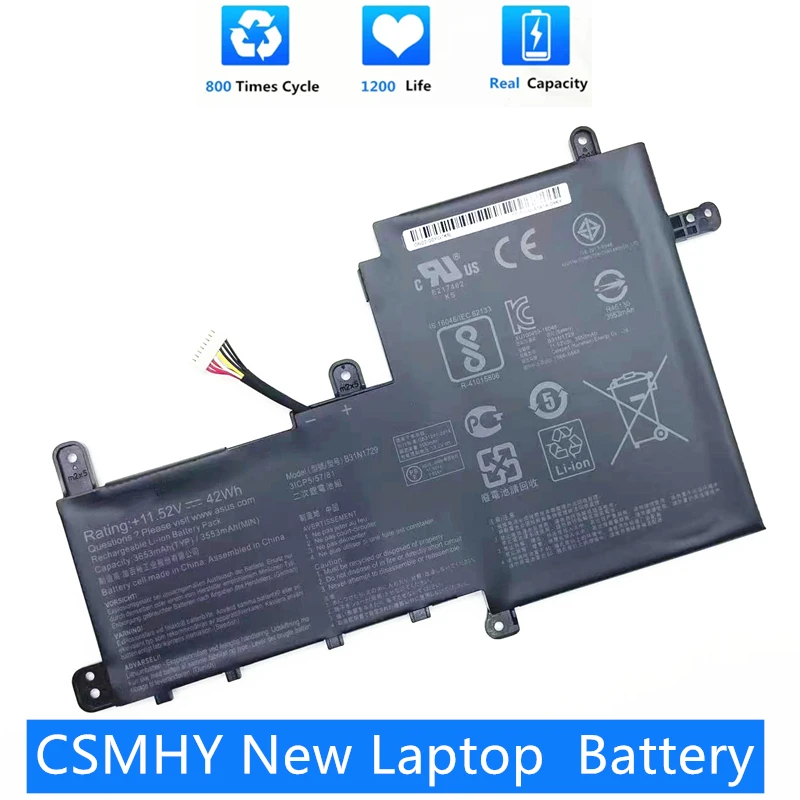 

CSMHY New Laptop Battery B31N1729 For ASUS VivoBook S15 S530 S530F S530FA S530FN S530UA S530UF S530UN X530FN Bateria