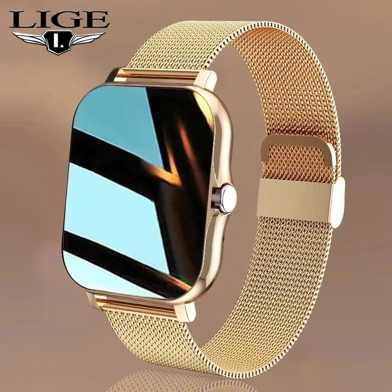 

LIGE Smartwatch 1,83 дюйма Голосовой помощник Bluetooth Вызов Спорт Фитнес Лидер продаж Смарт-часы Мужчины Женщины Для Android iOS 2025 Новинка