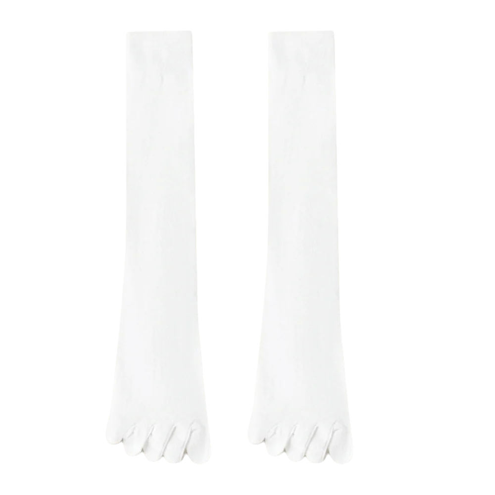 

New Spring Autumn Five-Toe Socks High Tube Cotton Calf Socks High Quality Solid Color Five Finger Socks Ladies Stocking