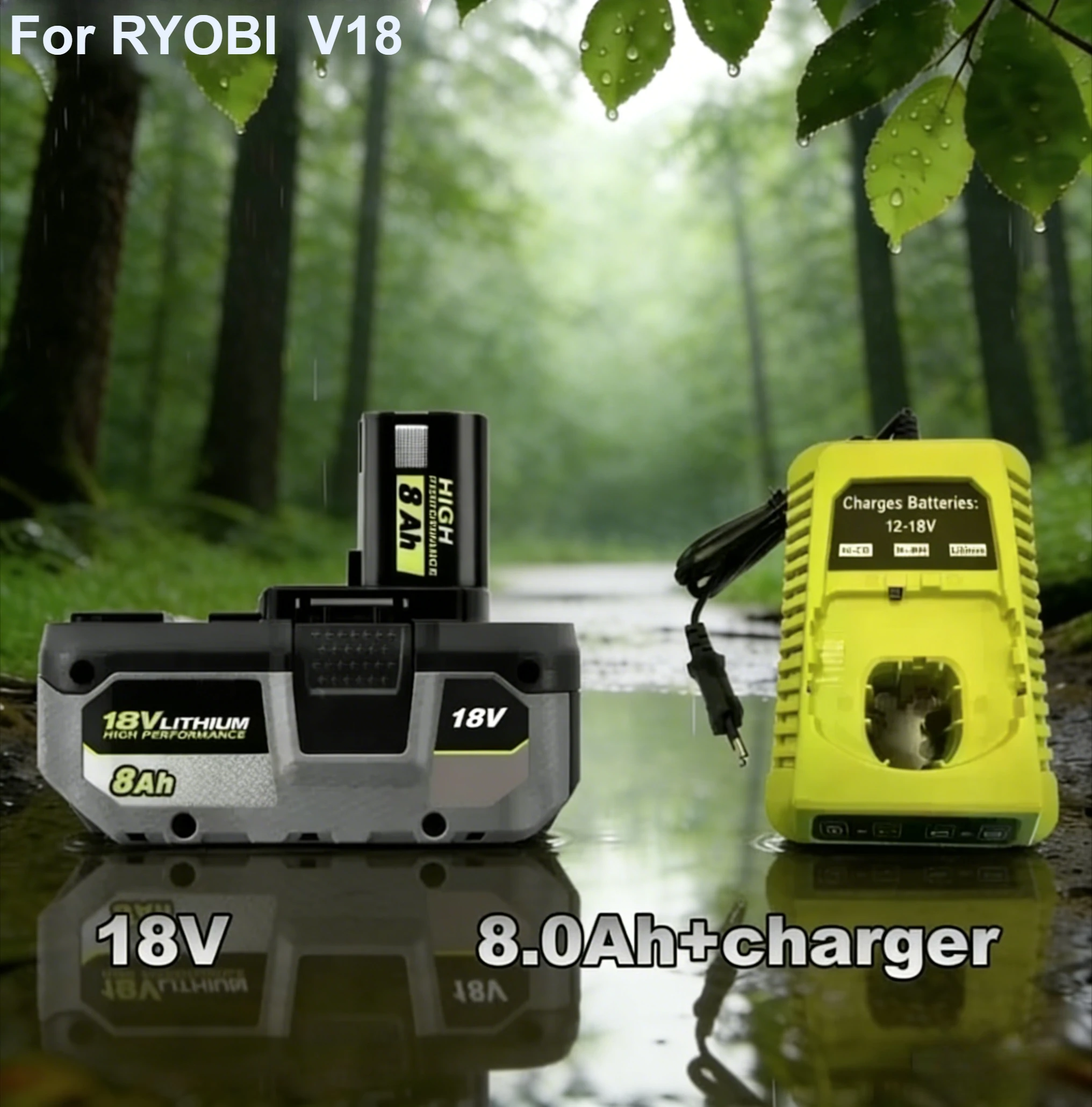 

100% original RYOBI 18V 6.0Ah rechargeable lithium battery, with long cycle life, suitable for all ONE+ wireless power tools.