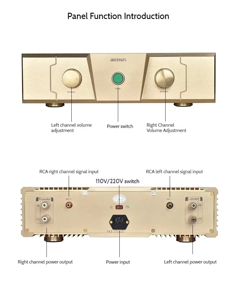 Direct FM ACOUSTICS FM300A Gold Edition HiFi Amplifier 80W*2 8Ω 150W*2 4Ω Power Amplifier