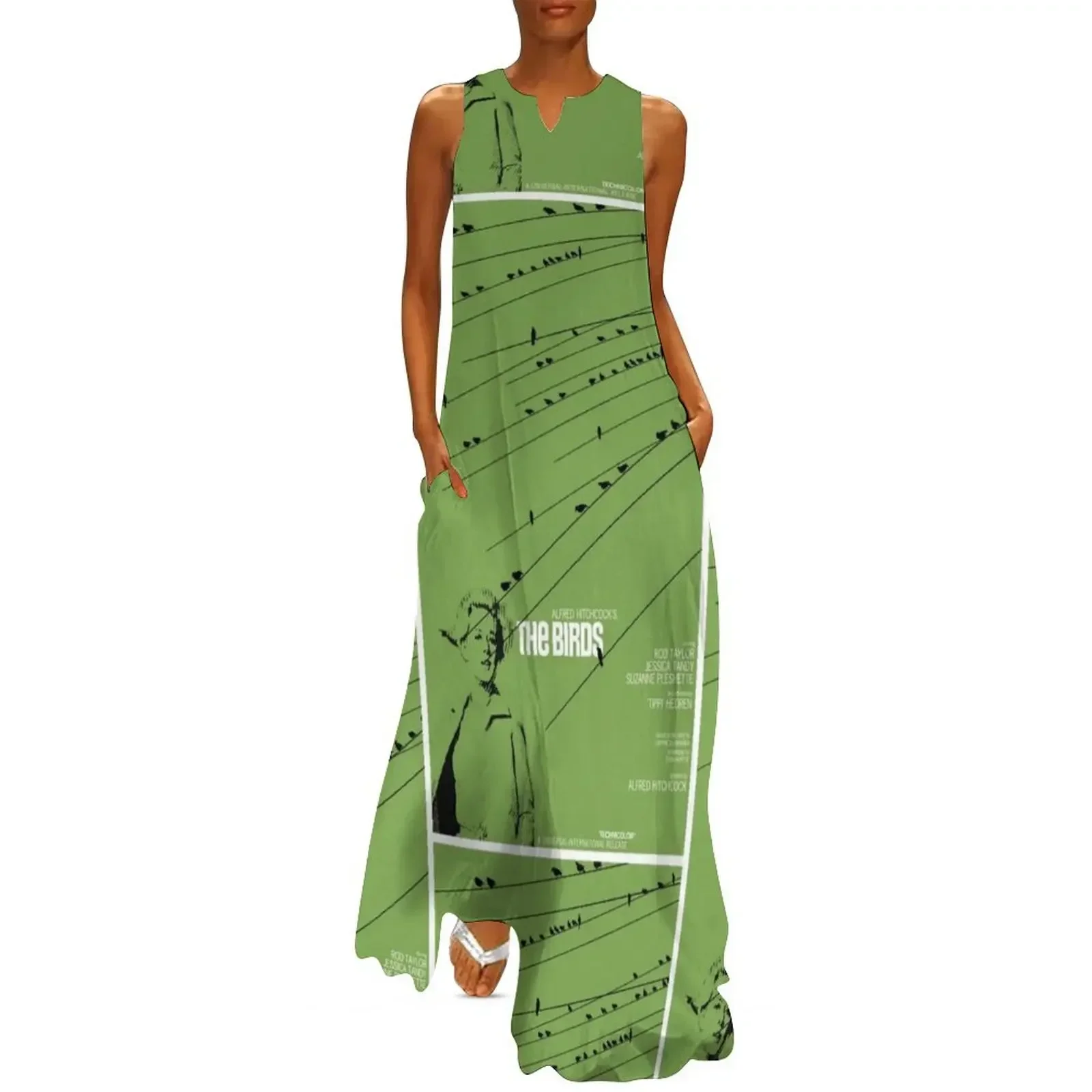 

The Birds (1963) - Movie poster design Long Dress Summer dresses for women beach dresses Beachwear luxury dress Dress