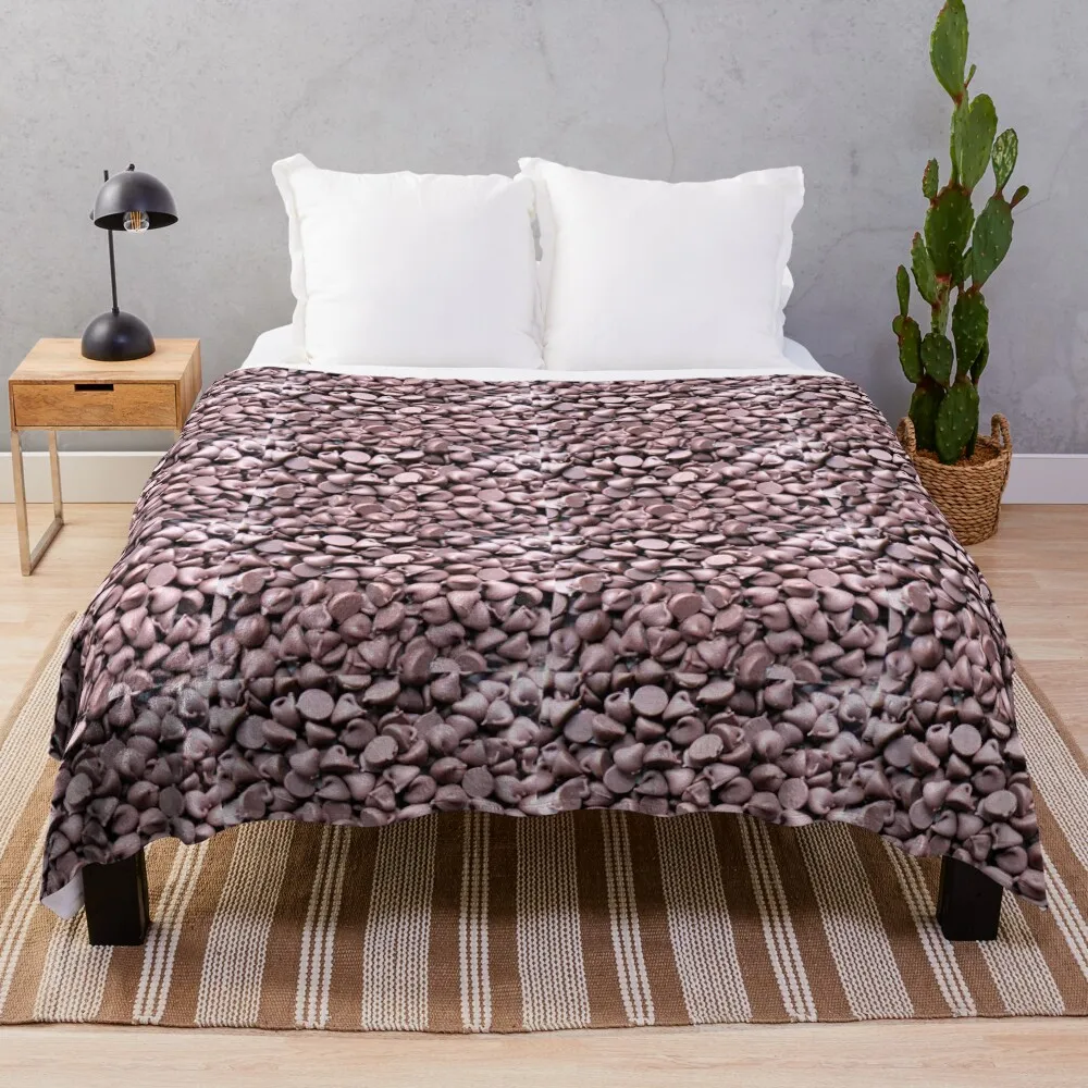 Real Chocolate Chips Throw Blanket Designer Blankets Kid'S Blanket Soft Bed Blankets