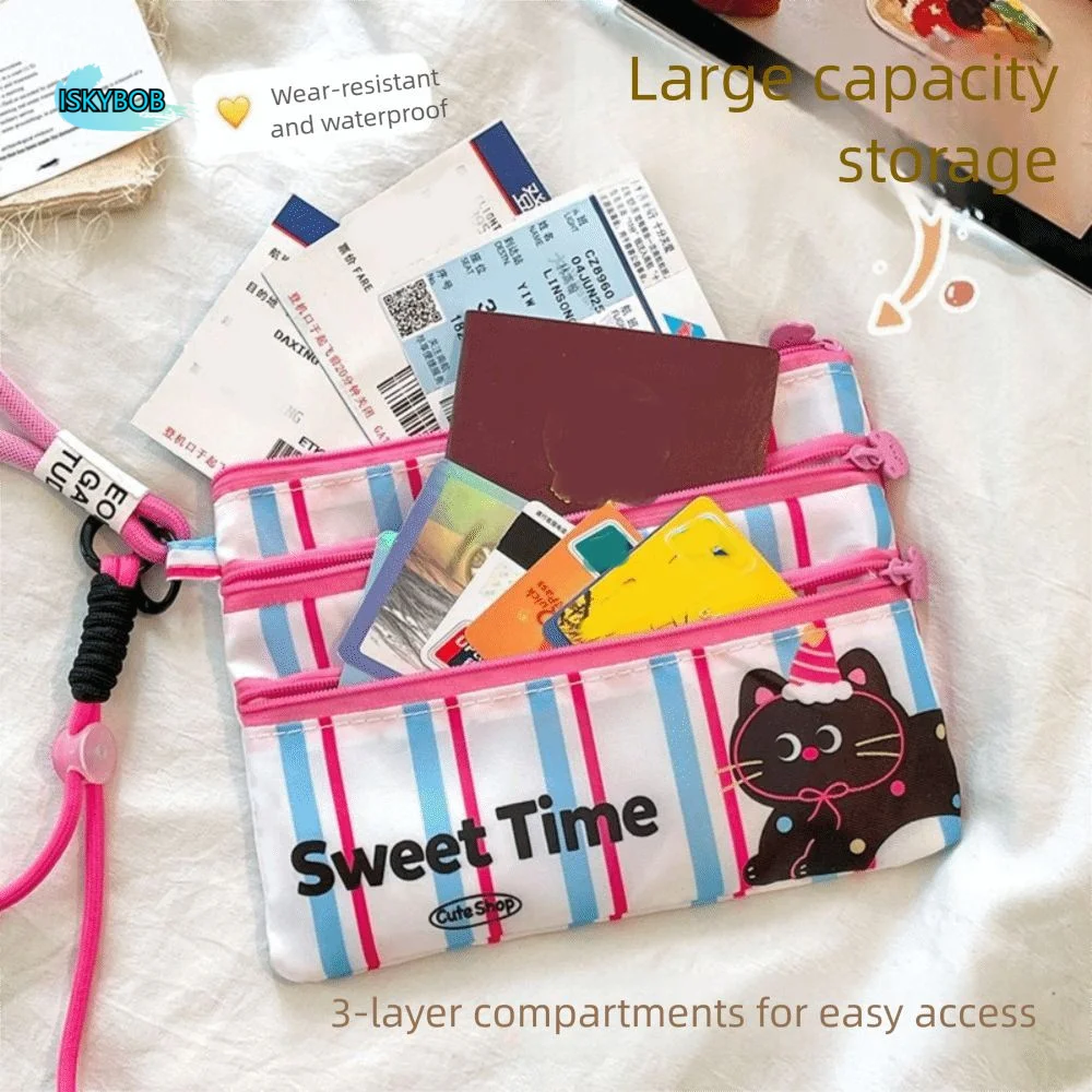 

Cute ID Card Storage Bag Compact Size Lightweight Passport Holder Waterproof Protective Case Travel Card Bag Outdoor Activities