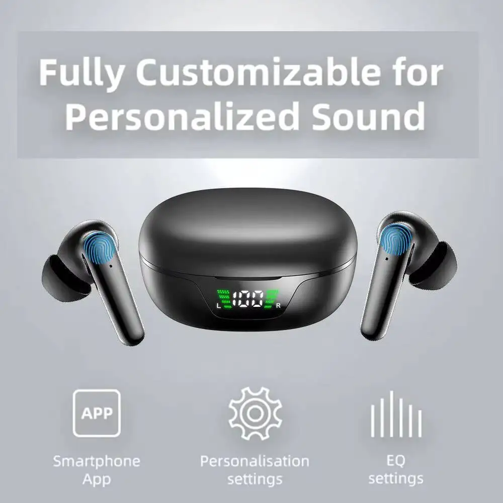 

TWS Invisibles Rechargable Bluetooth Wireless Earbud Noise Cancelling in-ear Assisted Listening With APP Control For The Elderly