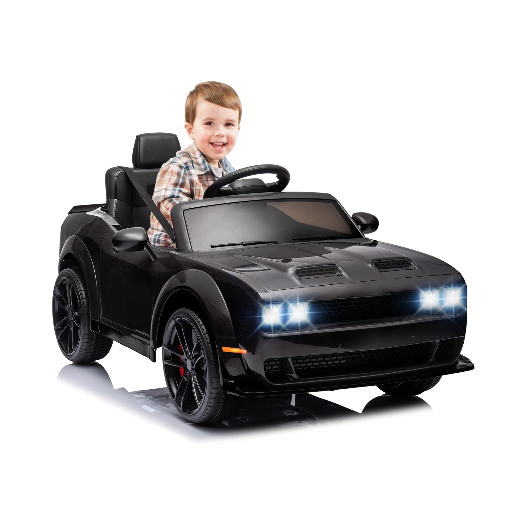 Kids Electric Car Ride On Car 12V Electric Vehicles Battery Powered with Remote Control Led Lights Bluetooth Mp3 for Boys Girls