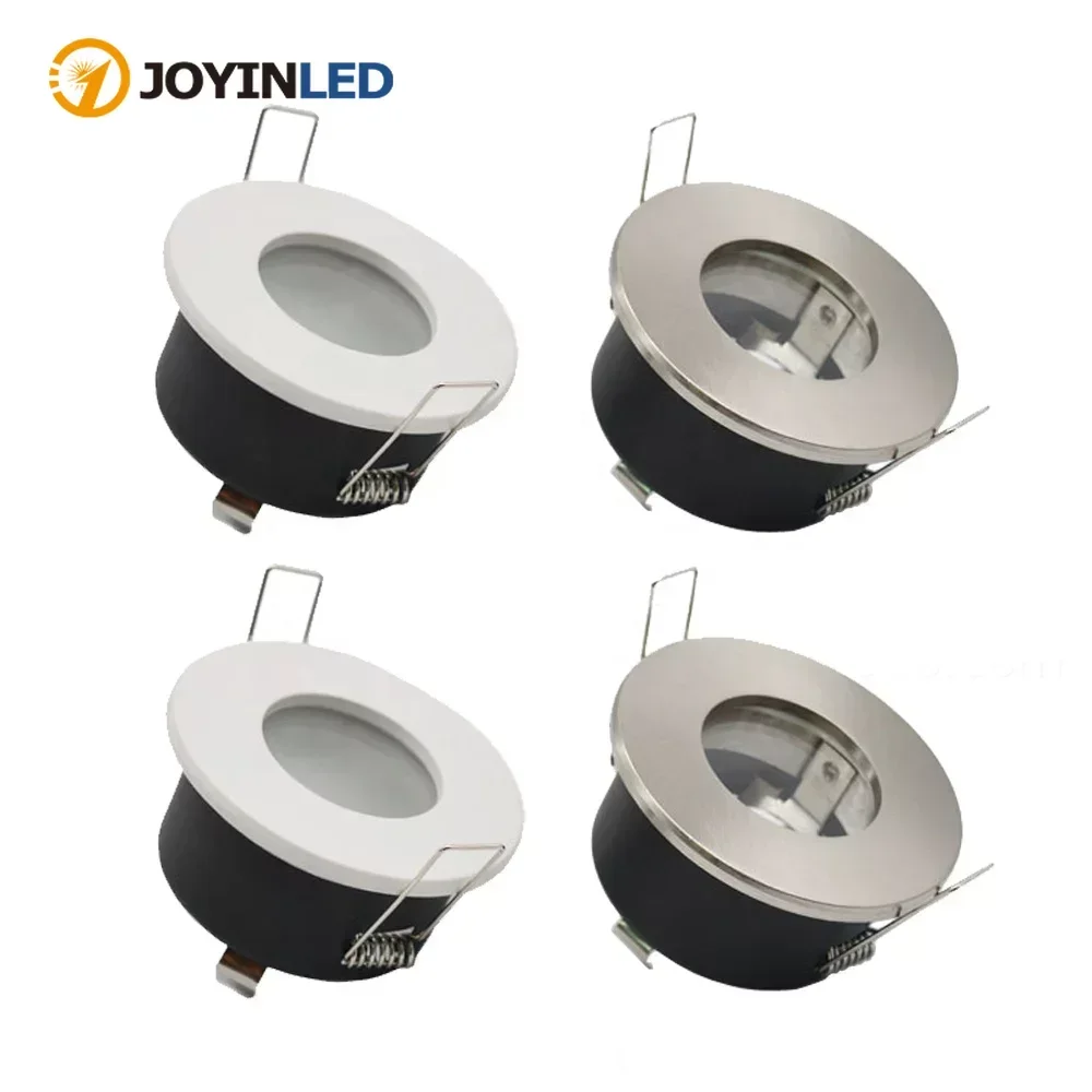 High Quality IP65 Round Square Waterproof GU10 Downlight Housing Zinc Alloy with Glass Lens Lamp Spotlight Fixture Fitting Frame