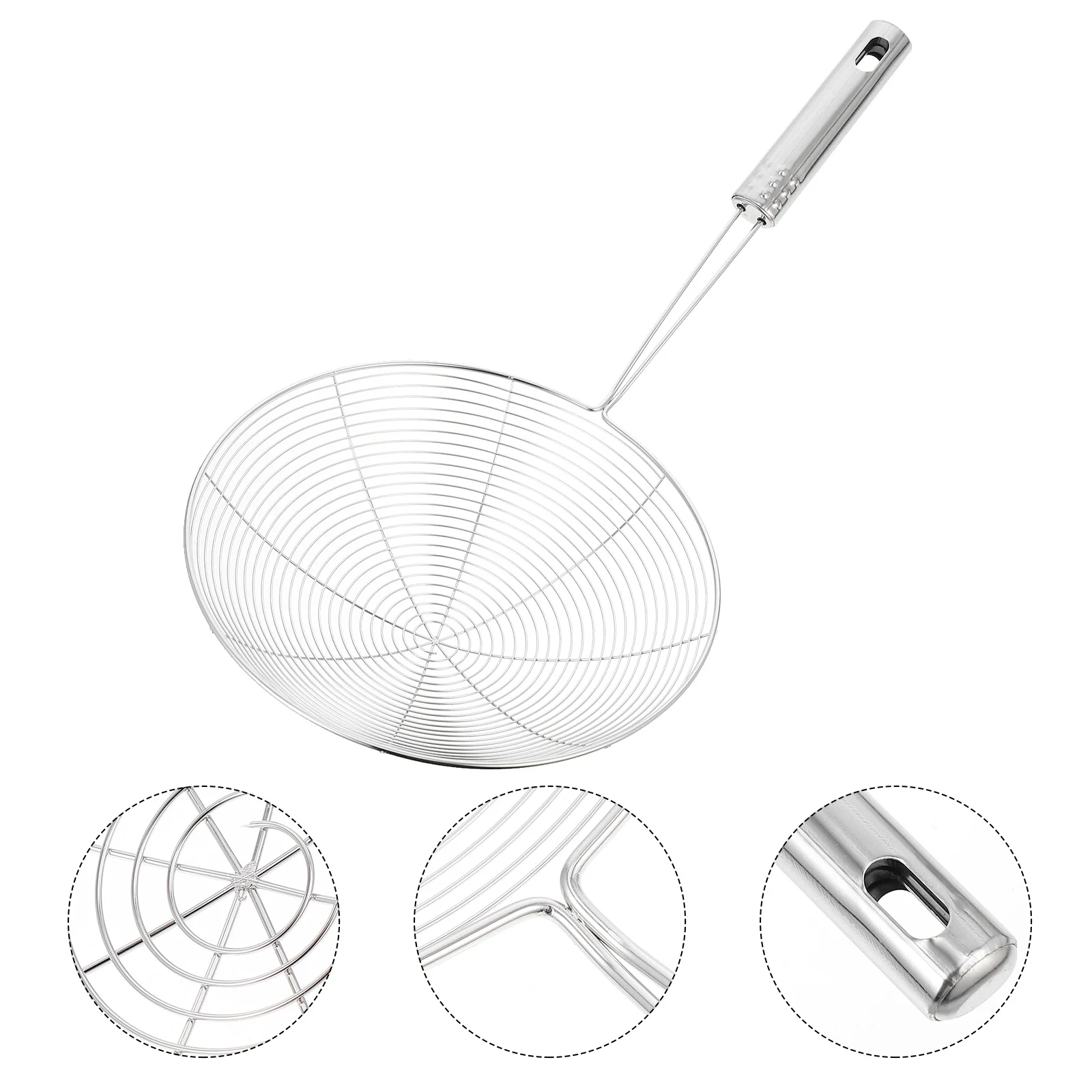 

Premium Stainless Steel Strainer Spoon for Pasta Frying Filtering Hot Liquids Kitchen Utensil Mesh Ladle Skimmer Soup Noodles
