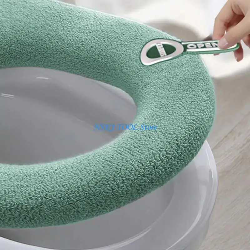

L8RC Premium Fiber Toilet Cover Easy Gripping Handle Machine Washable