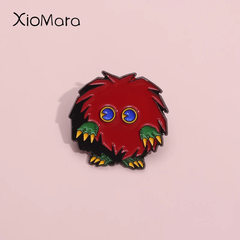 Jogo monstro batalha cartão broche dos desenhos animados anime diabo cartão de jogo lapela pinos jóias esmalte crachá mágico lembrança birthady gif brinquedo