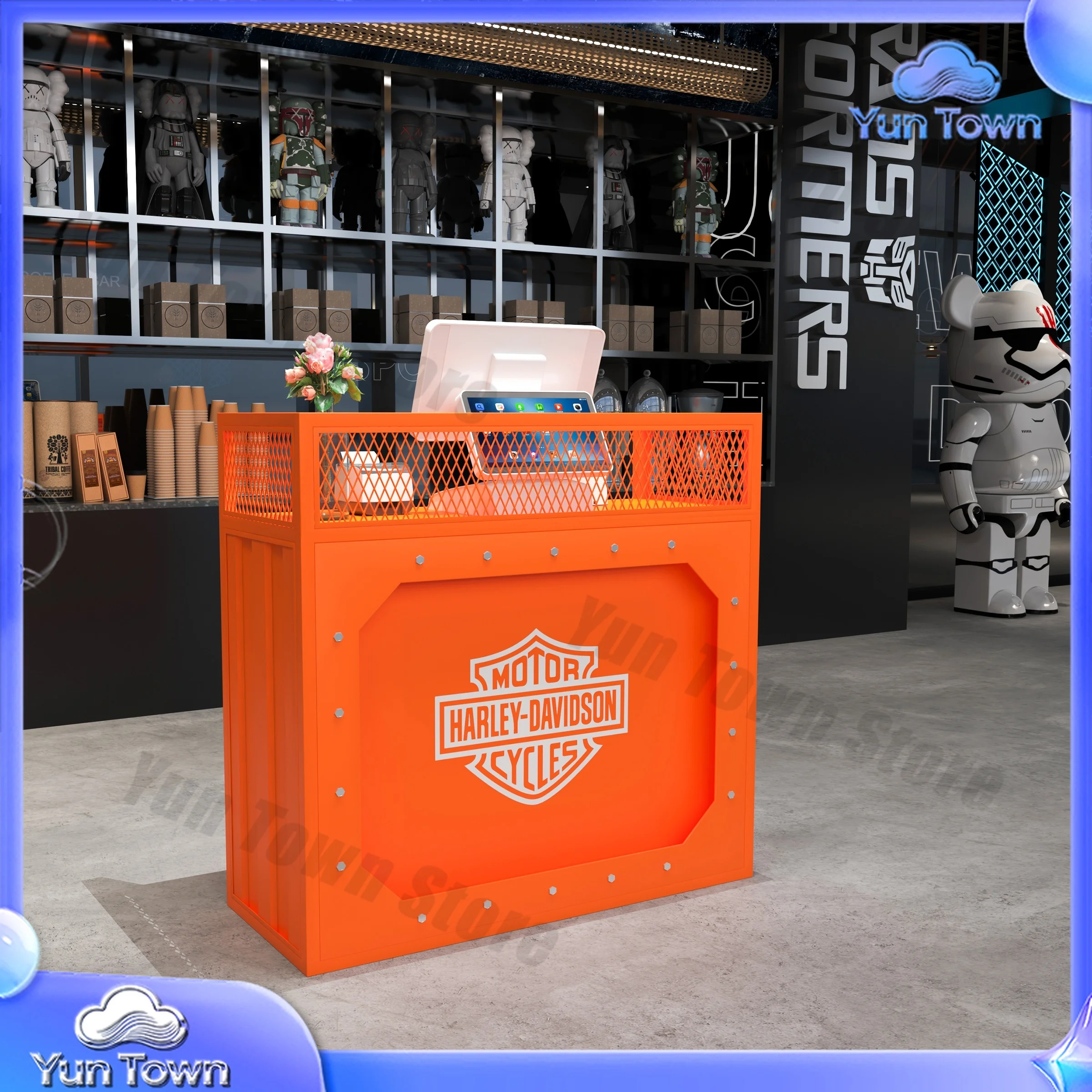Commercial restaurant Small industrial style metal waterproof durable bar checkout page Restaurant